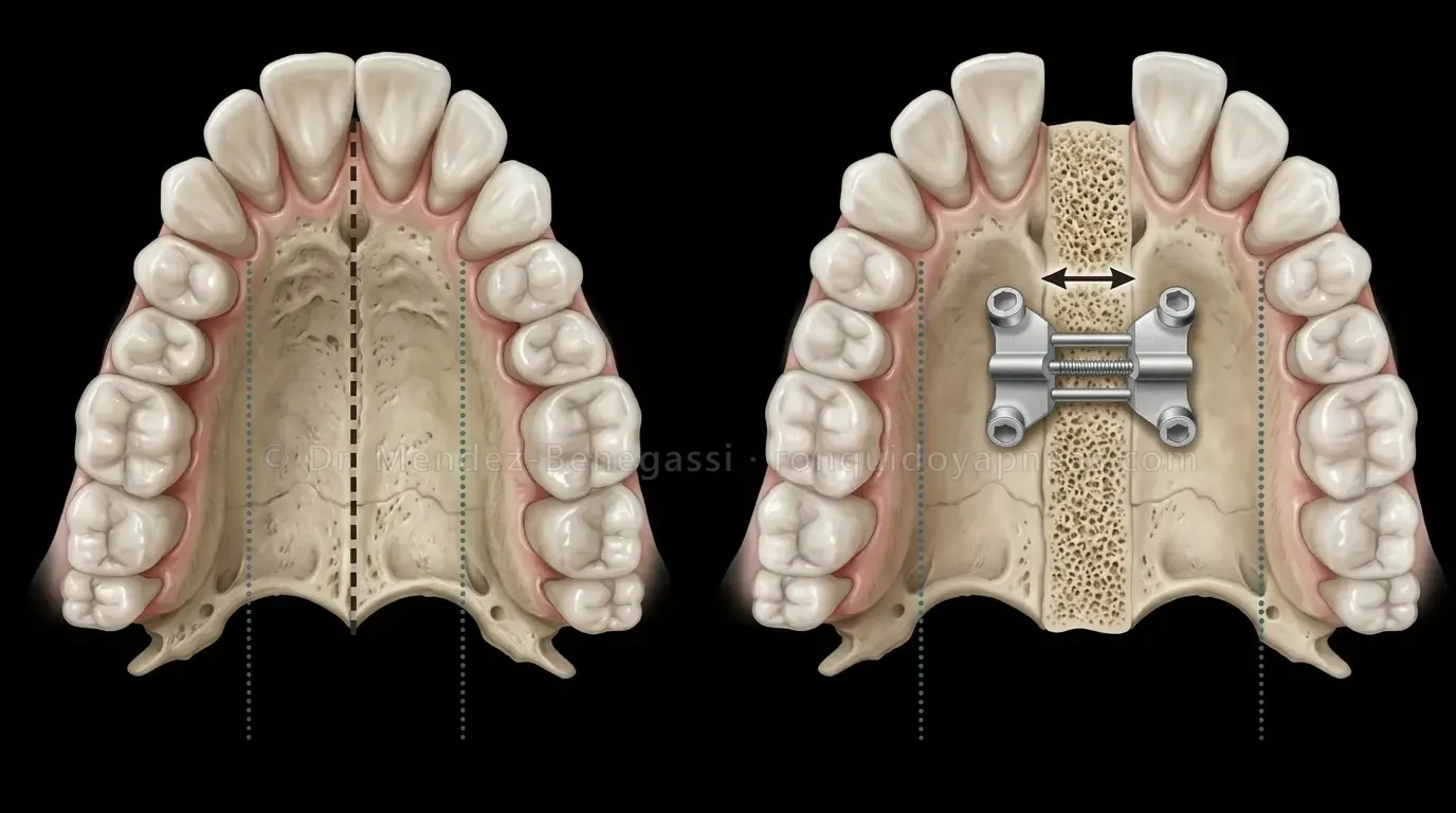 Expansión del paladar en adultos con microtornillos (DOME / MARPE)