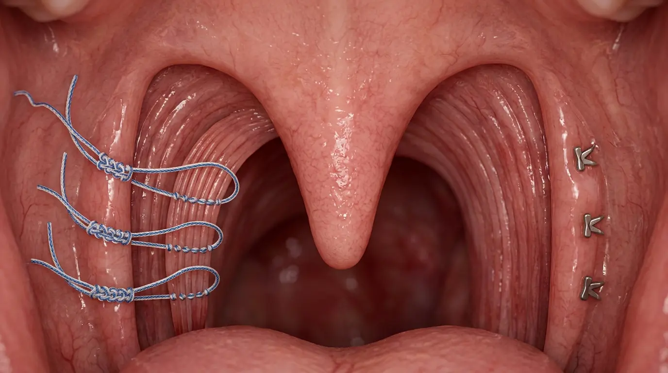 Faringoplastia lateral: miotomía de constrictores (Cahali) y reposicionamiento anterolateral de pilares (Li)
